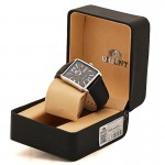 Orient for men steel silver plate black code OR0004