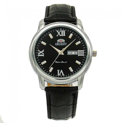 Orient for men steel Silver plate black code OR0005
