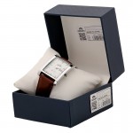 Orient for men leather brown plate white code OR0006