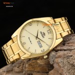 Orient for men steel gold plate gold code OR0028