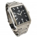 Orient for men steel silver plate black code OR003-S