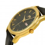 Orient for men steel gold plate black code OR0035