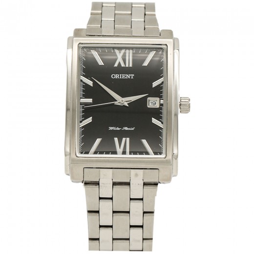Orient for men steel silver plate black code OR0049