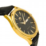 Orient for men steel gold plate black code OR0073