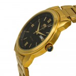 Orient for men steel gold plate black code OR0076