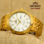 Orient for men steel gold plate gold code OR0083