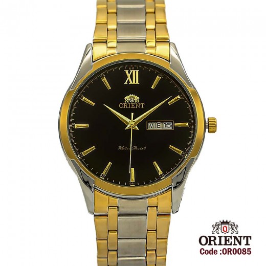 Orient for men steel gold plate gold code OR0085