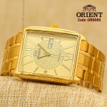 Orient for men steel gold plate gold code OR0086