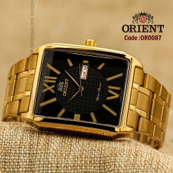 Orient for men steel gold plate gold code OR0087
