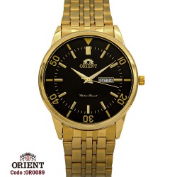 Orient for men steel gold plate gold code OR0089