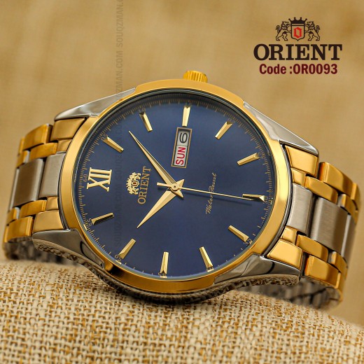 Orient for men steel gold plate gold code OR0093