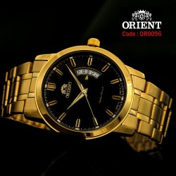 Orient for men steel gold plate gold code OR0096