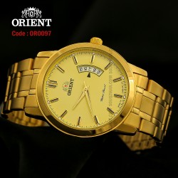 Orient for men steel gold plate gold code OR0097