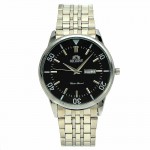 Orient for men steel silver plate black code OR0017