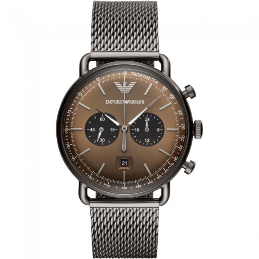 Armani Aviator Chronograph Quartz Brown Dial Men's Watch AR11141
