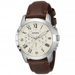 Fossil Grant Watch for Men - Analog Leather Band - FS4735