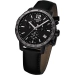 Tissot Quickster Chronograph Black Dial Leather Mens Watch T095.417.36.057.02